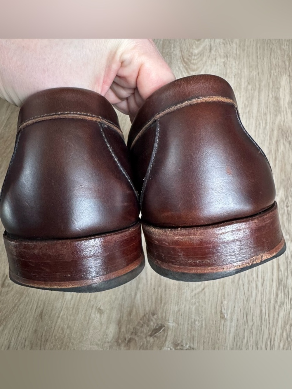 Allen Edmonds Montecito Shoes Men's 11 3E Brown Leather Dress Penny Loafers - Picture 5 of 7